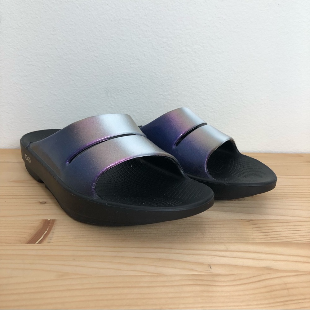 OOFOS Women’s OOahh Sport Slide US Size 9 Purple Comfort Recovery Sandals Shoes